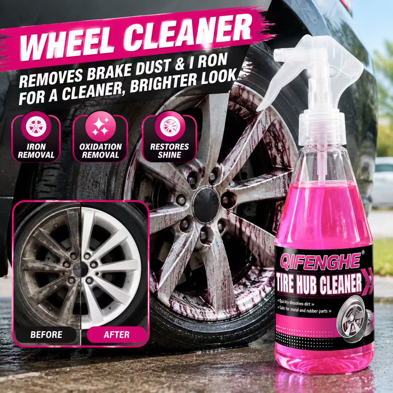 Wheel Cleaner Alloy - Spray Limpador de Rodas Potente Remove